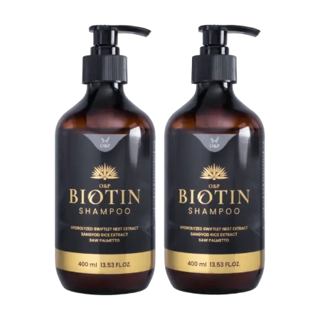 O&P Biotin Shampoo 400 มล. 2 ขวด แชมพูลดผมร่วง