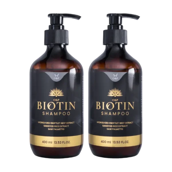 O&P Biotin Shampoo 400 มล. 2 ขวด แชมพูลดผมร่วง